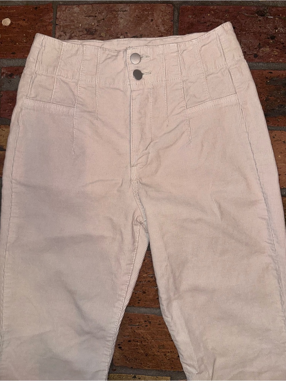 Altar'd State Cream High-Waist Corduroy Flare Pants - Picture 3 of 9